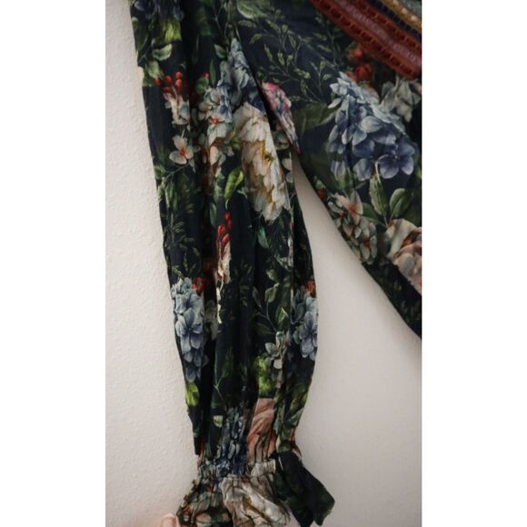 Bl-nk London x Anthropologie Women's Sz XSP Black Motif Stephanie Top - Picture 5 of 11